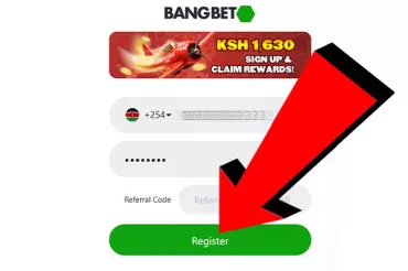 Input a referral code and click 'Register' button